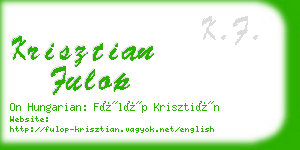 krisztian fulop business card